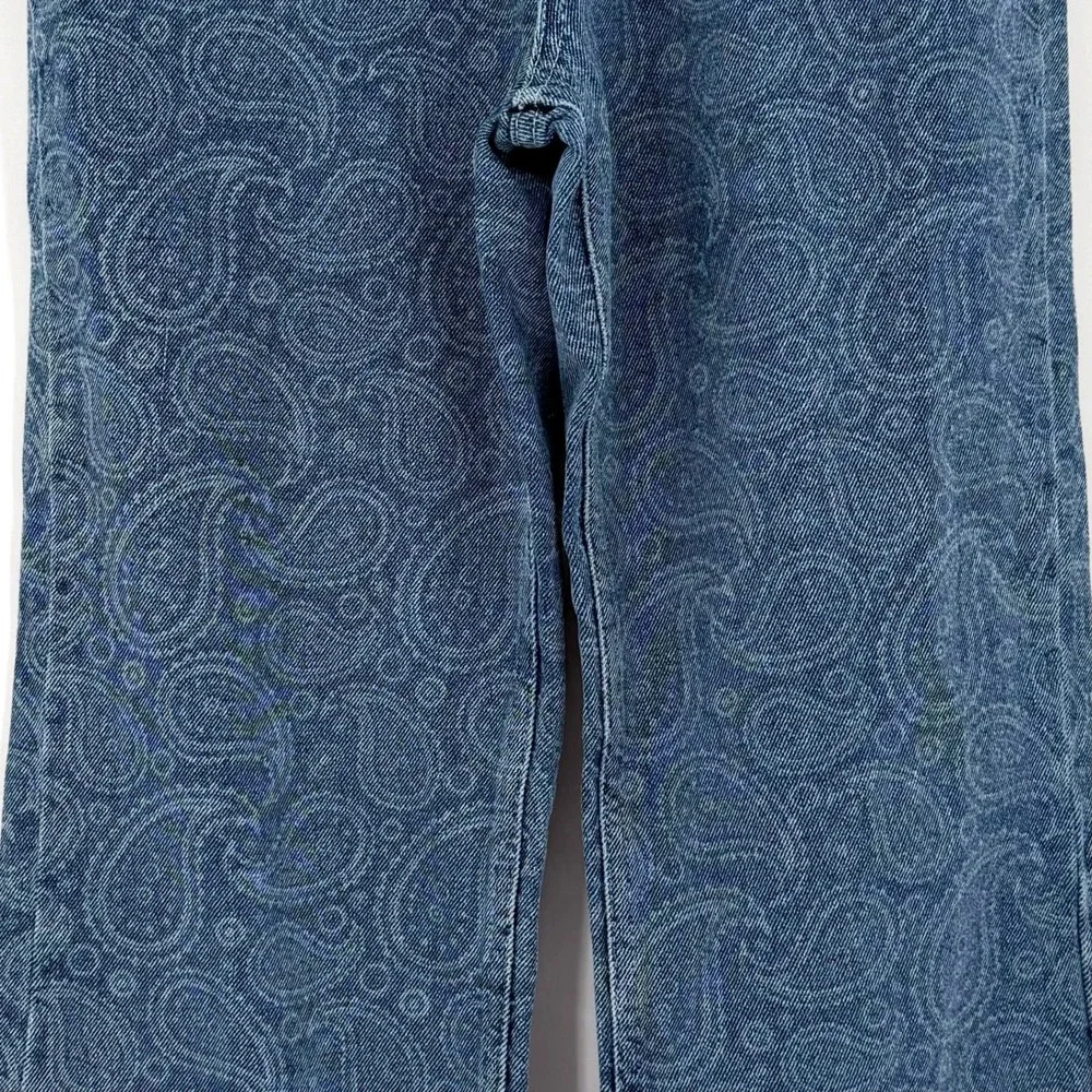 Ragged Jeans Paisley Straight Leg Blue Denim Jeans Pants Size 26